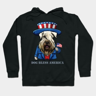 Wheaten Terrier Dog Bless America Hoodie